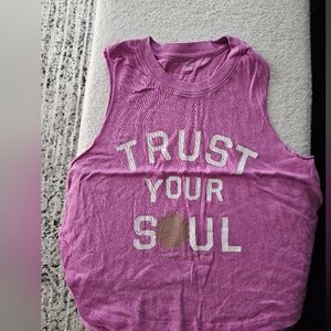 Spiritual Gangster Pink Graphic Muscle Tee